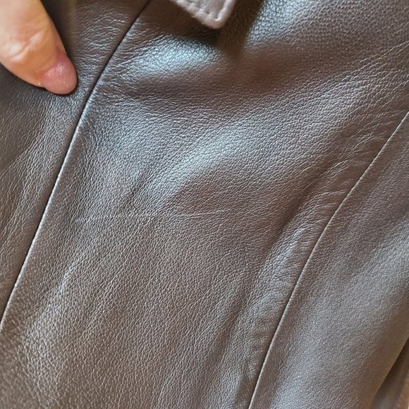 Mens 46L Western Brown Leather Jacket Sport Coat Cowboy‎ Vented - Picture 13 of 16